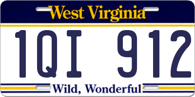 WV license plate 1QI912