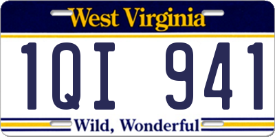 WV license plate 1QI941