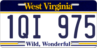WV license plate 1QI975