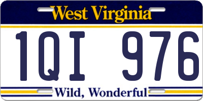 WV license plate 1QI976