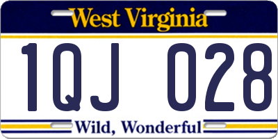 WV license plate 1QJ028