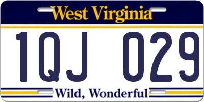WV license plate 1QJ029