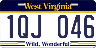 WV license plate 1QJ046
