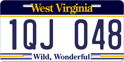 WV license plate 1QJ048