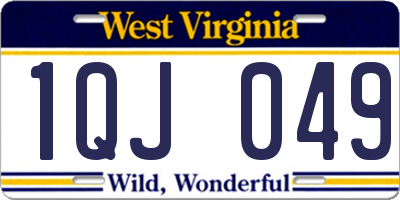 WV license plate 1QJ049