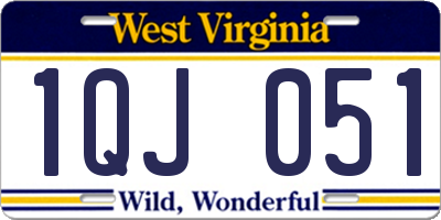 WV license plate 1QJ051