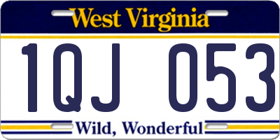 WV license plate 1QJ053