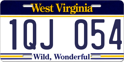 WV license plate 1QJ054
