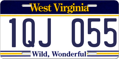 WV license plate 1QJ055