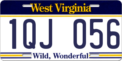 WV license plate 1QJ056