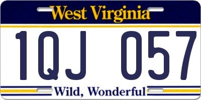WV license plate 1QJ057