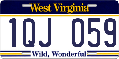 WV license plate 1QJ059