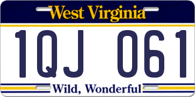 WV license plate 1QJ061