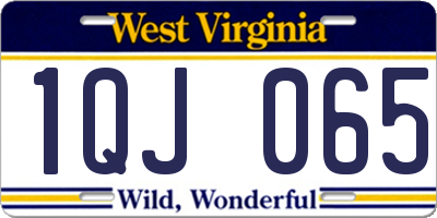 WV license plate 1QJ065