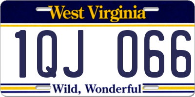 WV license plate 1QJ066