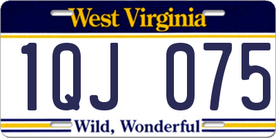 WV license plate 1QJ075