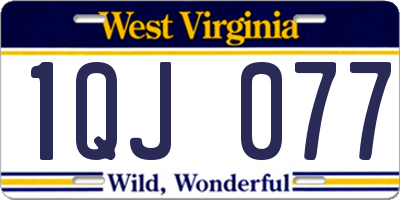 WV license plate 1QJ077