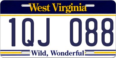 WV license plate 1QJ088