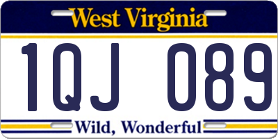 WV license plate 1QJ089