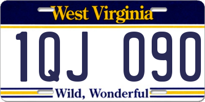 WV license plate 1QJ090