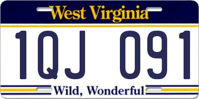 WV license plate 1QJ091
