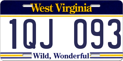WV license plate 1QJ093