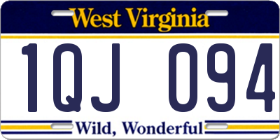 WV license plate 1QJ094