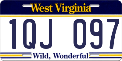 WV license plate 1QJ097