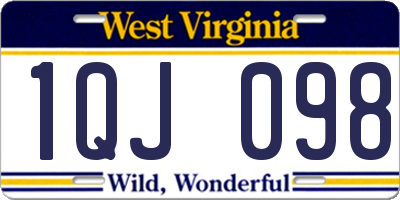 WV license plate 1QJ098