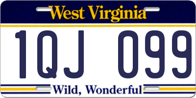 WV license plate 1QJ099