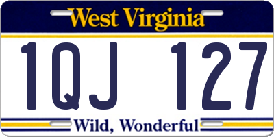 WV license plate 1QJ127
