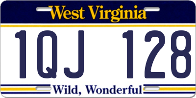 WV license plate 1QJ128