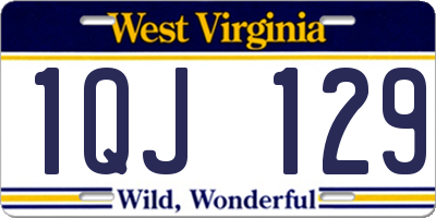WV license plate 1QJ129