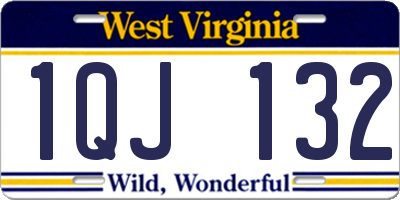 WV license plate 1QJ132