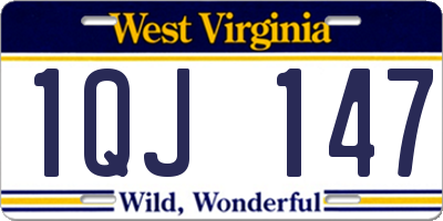 WV license plate 1QJ147