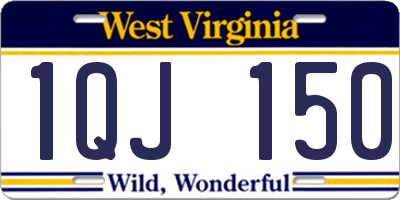 WV license plate 1QJ150