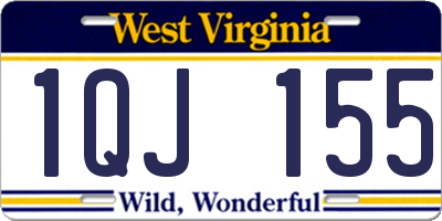 WV license plate 1QJ155