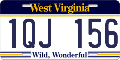 WV license plate 1QJ156