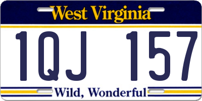 WV license plate 1QJ157