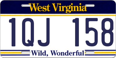 WV license plate 1QJ158