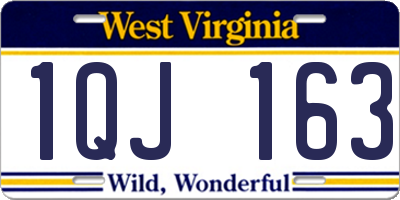 WV license plate 1QJ163