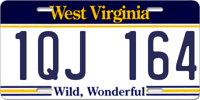 WV license plate 1QJ164