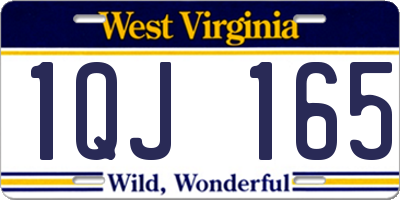 WV license plate 1QJ165