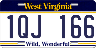 WV license plate 1QJ166