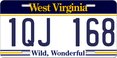 WV license plate 1QJ168