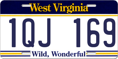 WV license plate 1QJ169