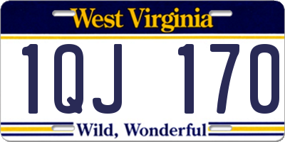 WV license plate 1QJ170