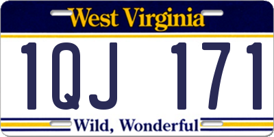 WV license plate 1QJ171