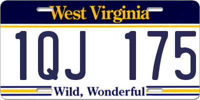 WV license plate 1QJ175