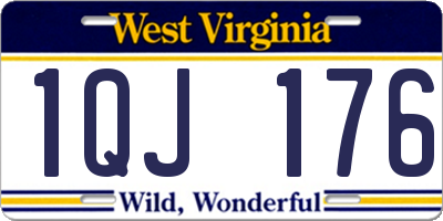 WV license plate 1QJ176